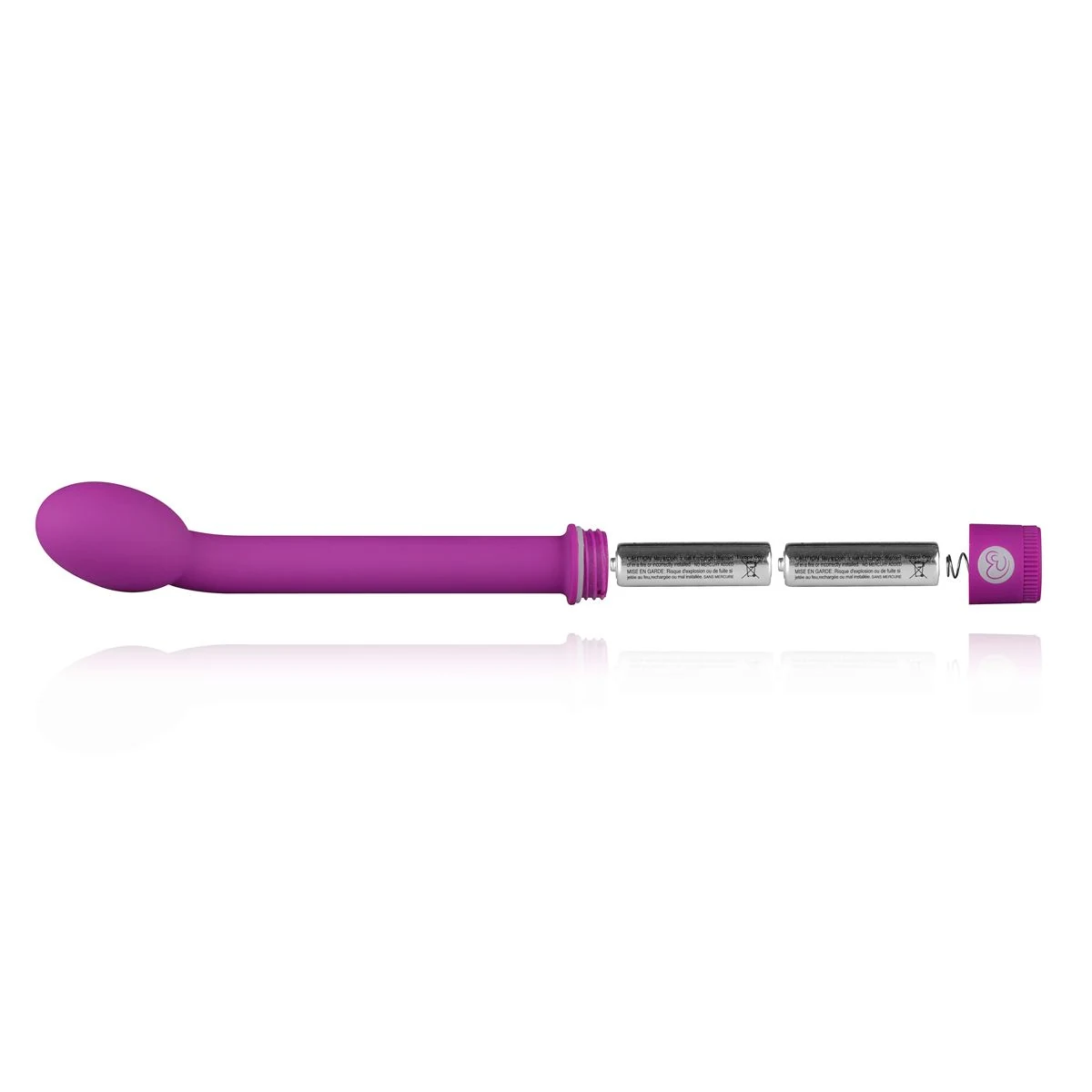 Lila Vibrator mit Drehknopf zur stufenlosen Steuerung der Vibration