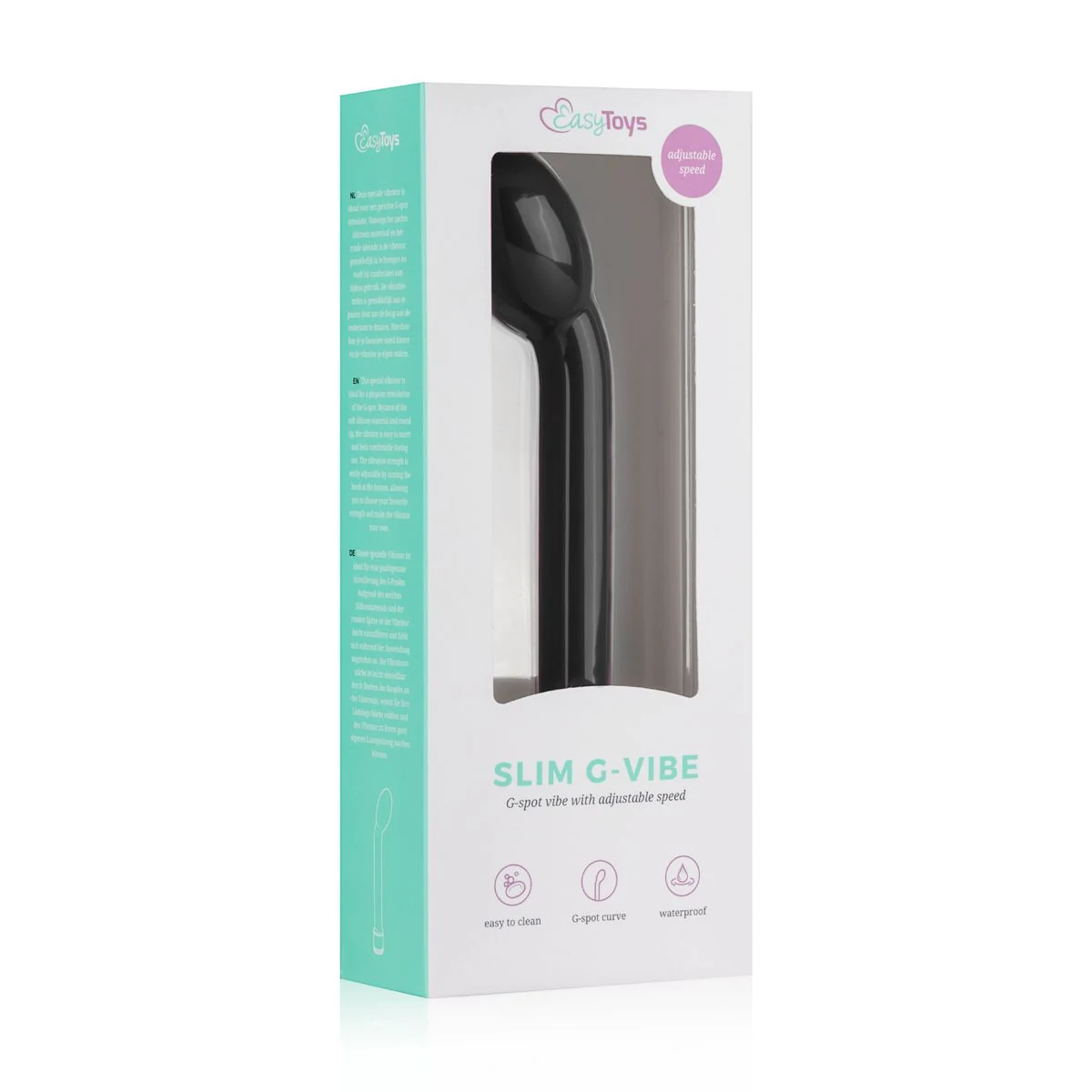 Batteriebetriebener schwarzer Vibrator mit einfacher Drehknopf-Bedienung