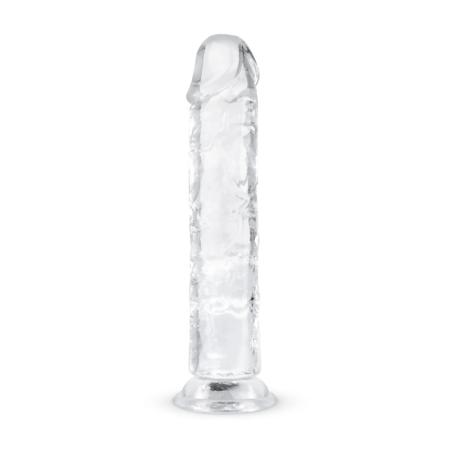 Transparenter Gelee-Dildo mit Saugnapf, 18 cm lang, ohne Hoden