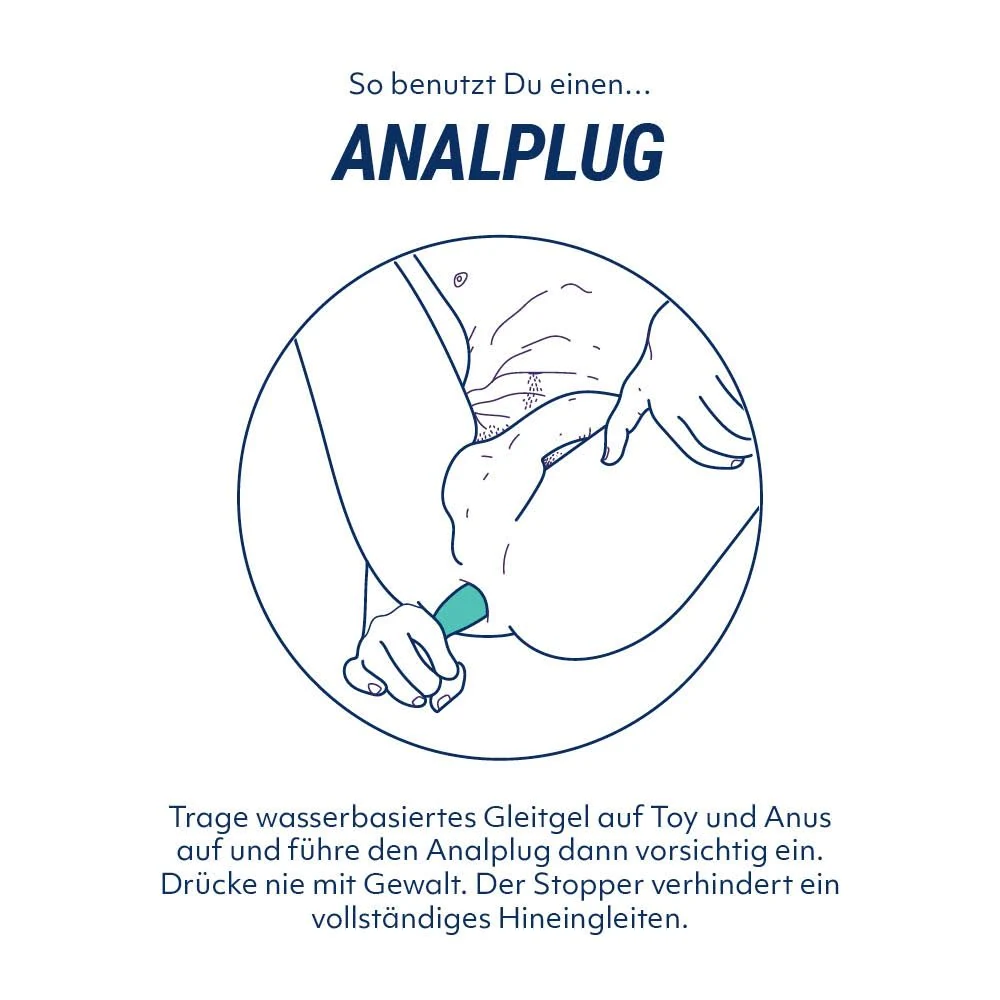 Gildo Glas-Analplug Nr. 23 in mittlerer Größe für Anus-Stimulation