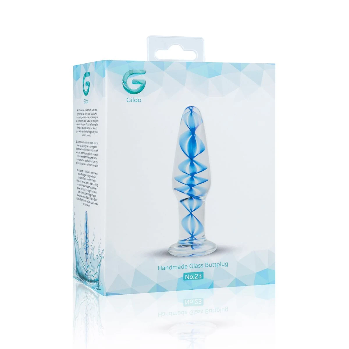Glatter Glas Analplug, wasserfest und für Temperaturspiele geeignet
