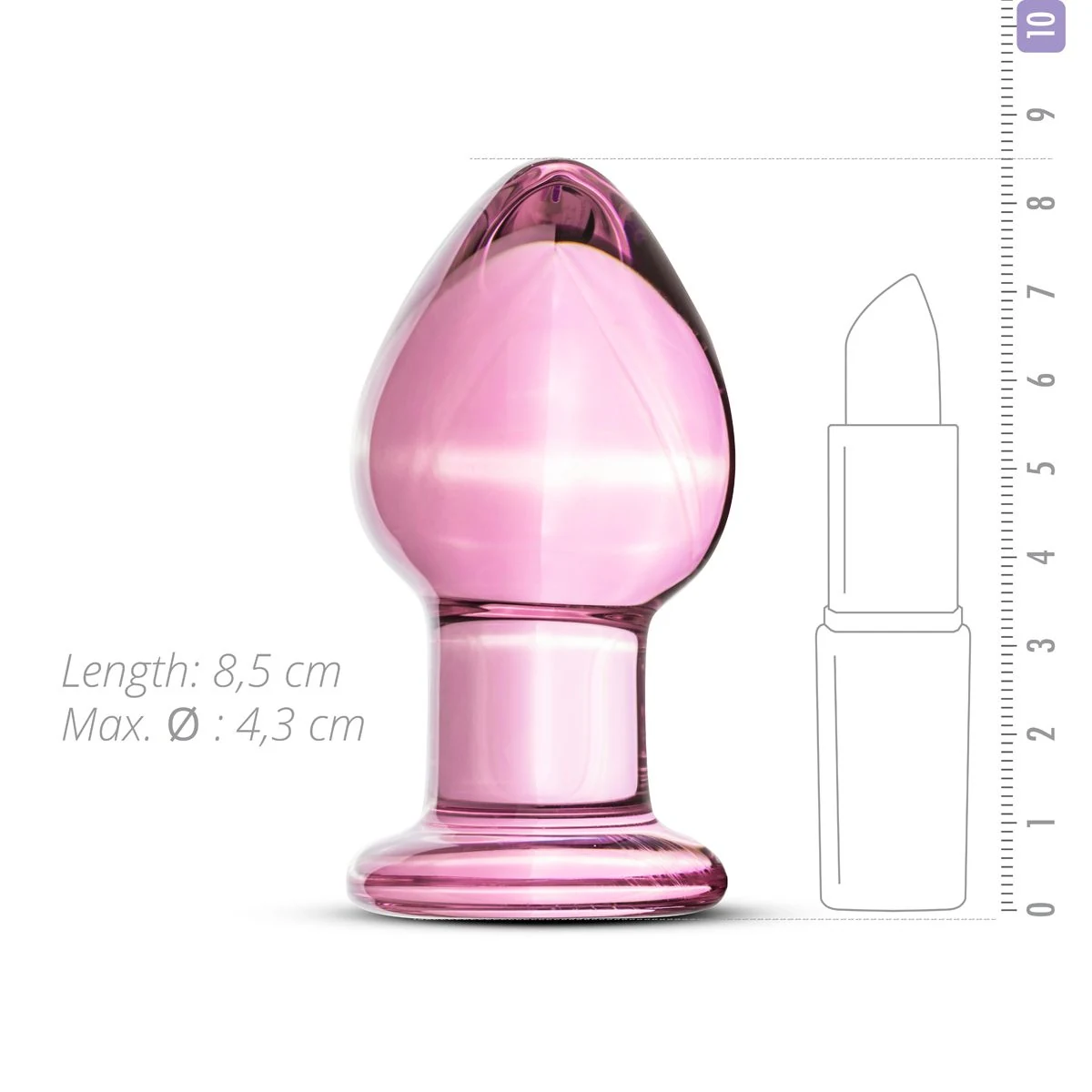 Gildo Analplug aus Glas für unisex Analspielzeug