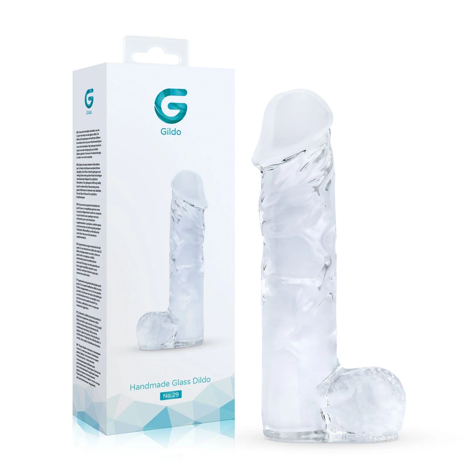 Realistischer Glasdildo aus Glas, fest und glatt für Temperature Play