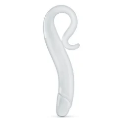 Gildo Glasdildo 18 cm transparent mit gebogener Spitze und geformtem Griff