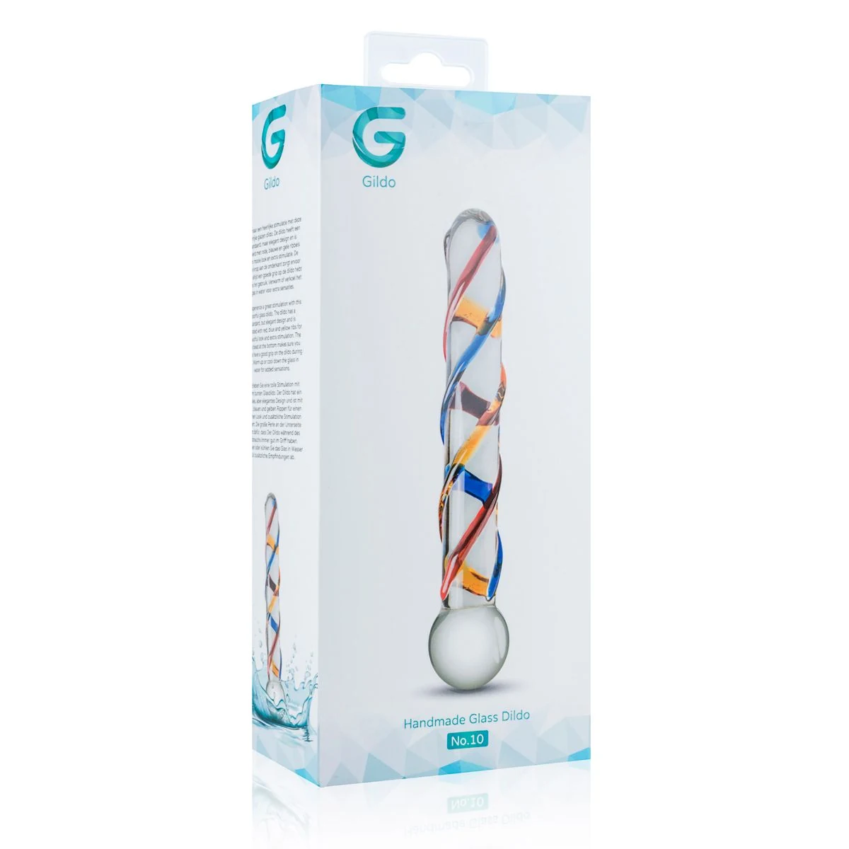 Glasdildo 18 cm von Gildo aus gehärtetem Glas für unisex Nutzung