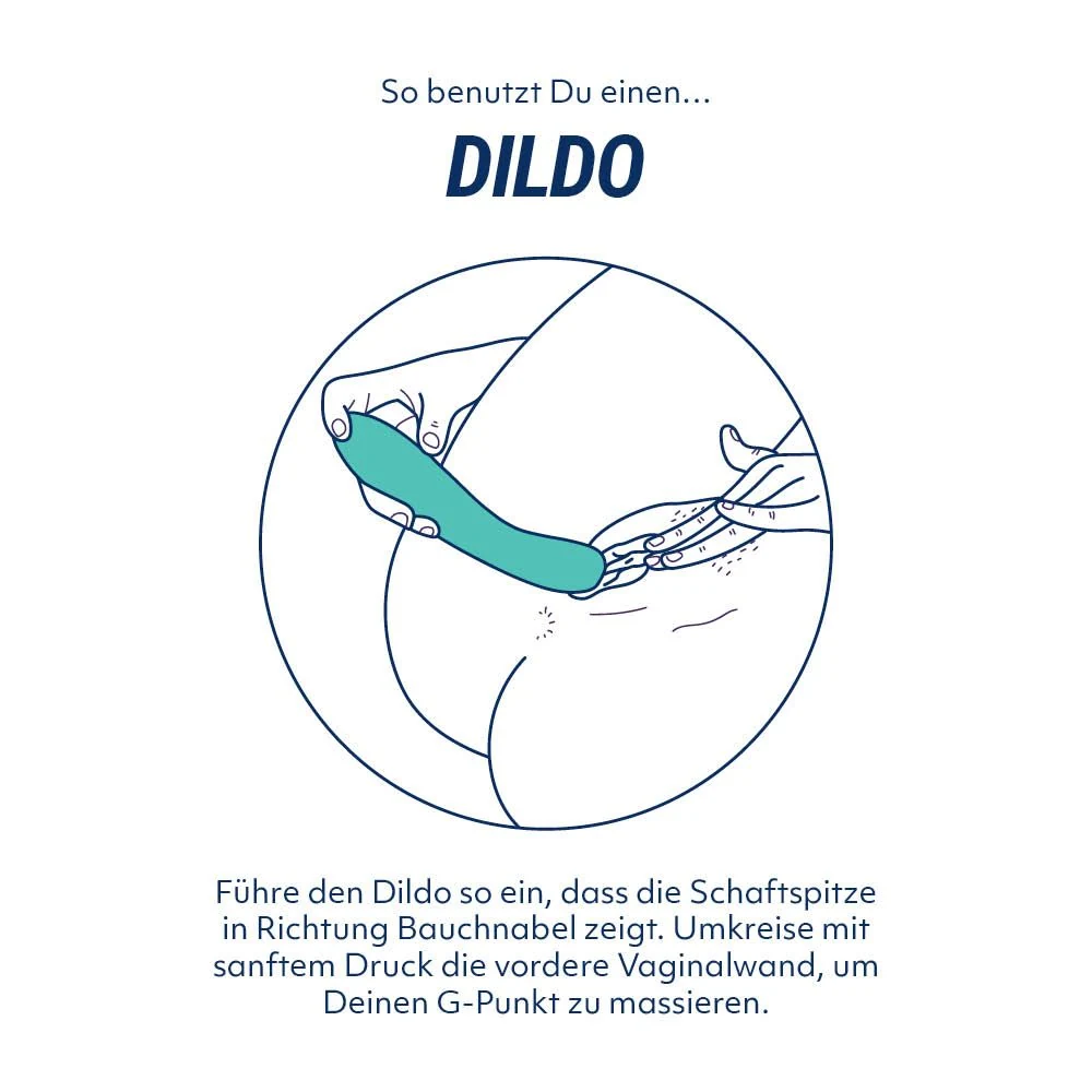 Gildo Glasdildo mit angerauter Oberfläche durch rote und blaue Noppen