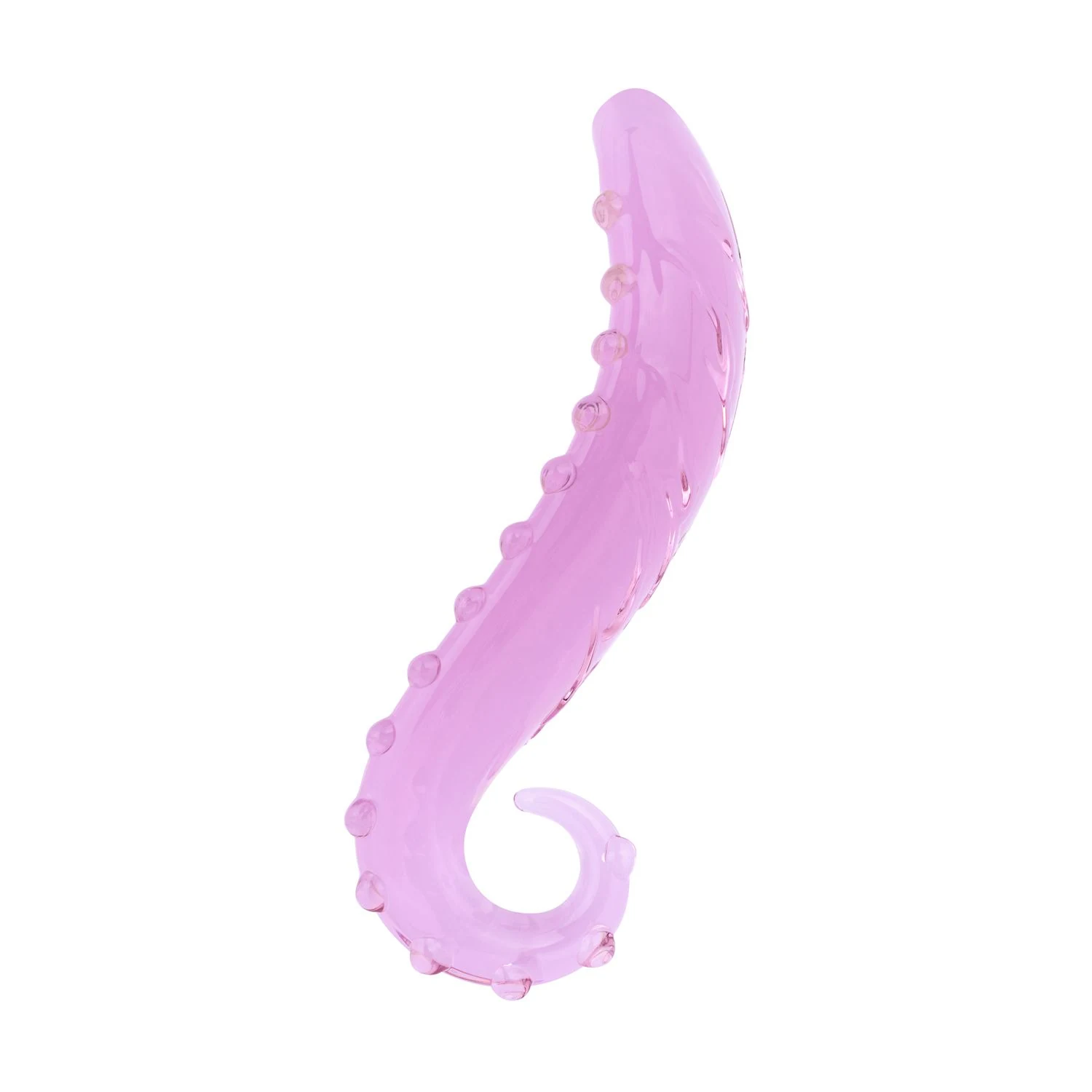 Gildo No. 34 Tentakel Glas Dildo in Rosa mit strukturierter Oberfläche und Schlaufengriff