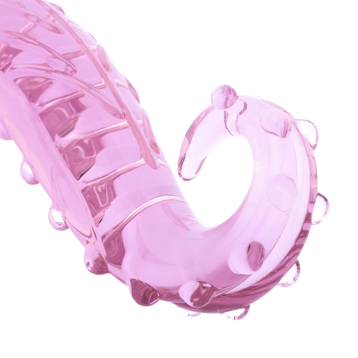 Gildo Glasdildo No. 34 in Rosa mit wellenförmiger Tentakelstruktur