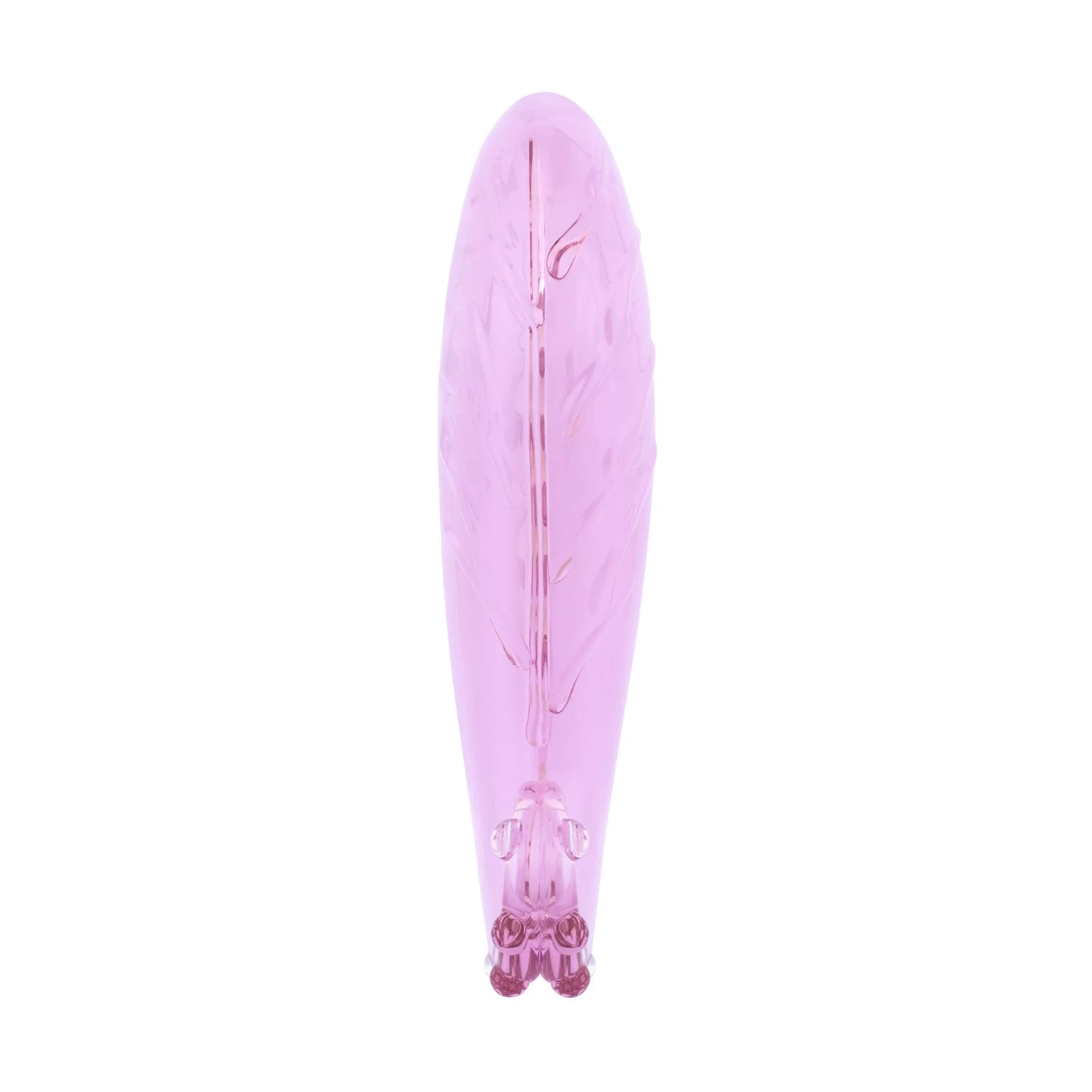 Rosa Tentakel-Dildo aus Glas mit 38 mm Breite und 159 mm Länge