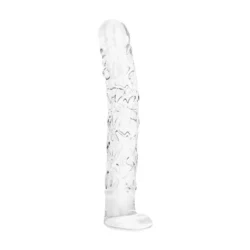 Gildo No. 36 Glas Dildo durchsichtig mit strukturierter Oberfläche, 19,2 cm