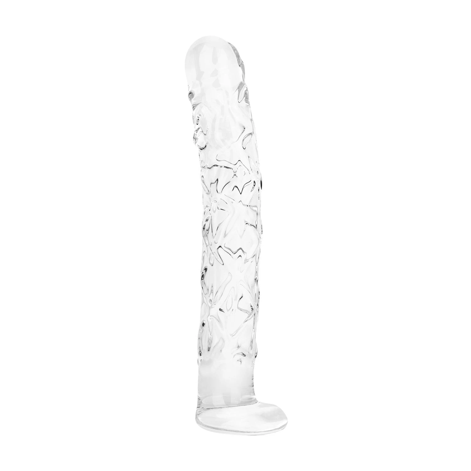 Gildo No. 36 Glas Dildo durchsichtig mit strukturierter Oberfläche, 19,2 cm