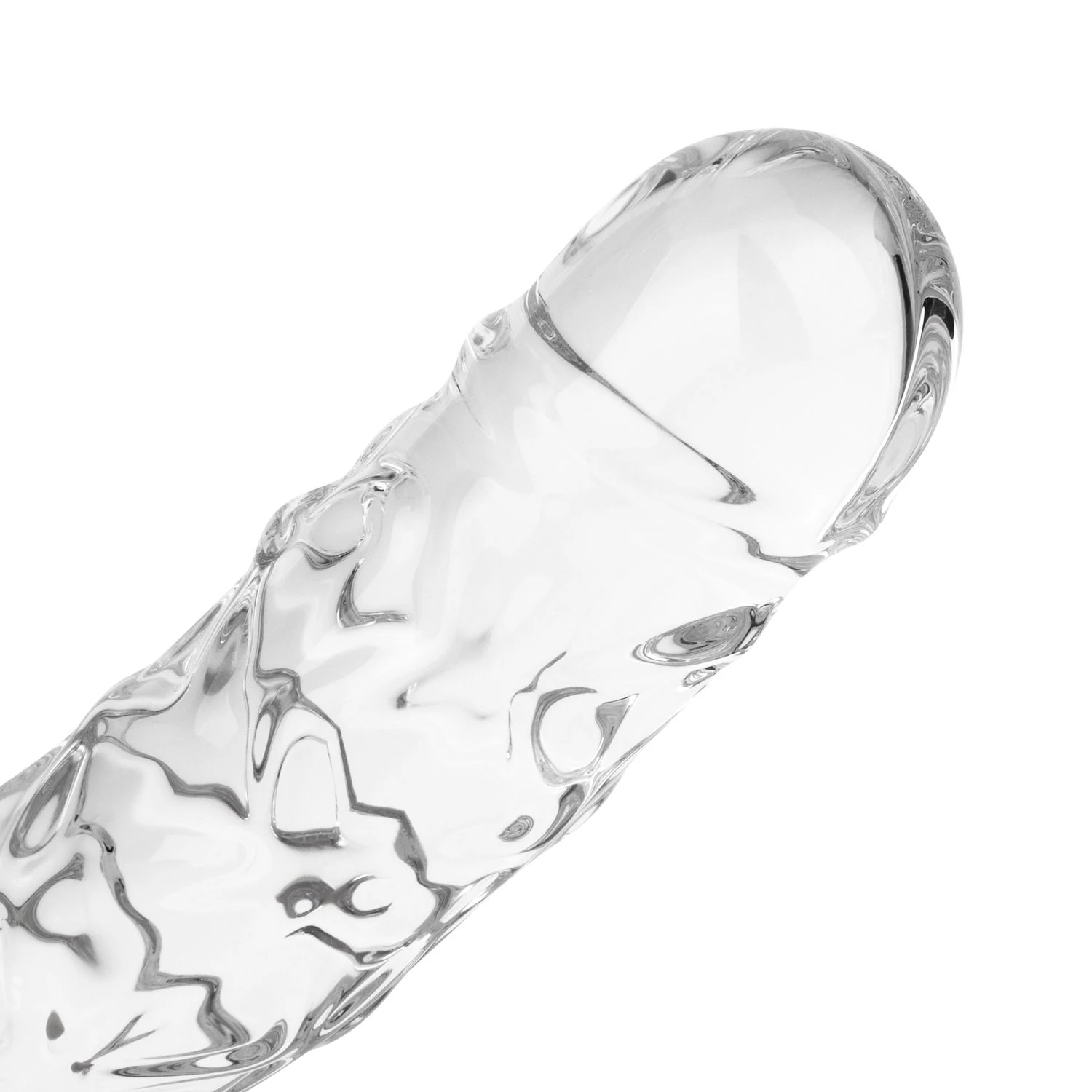 Gildo Glasdildo No. 36 aus durchsichtigem Glas mit gerilltem Schaft