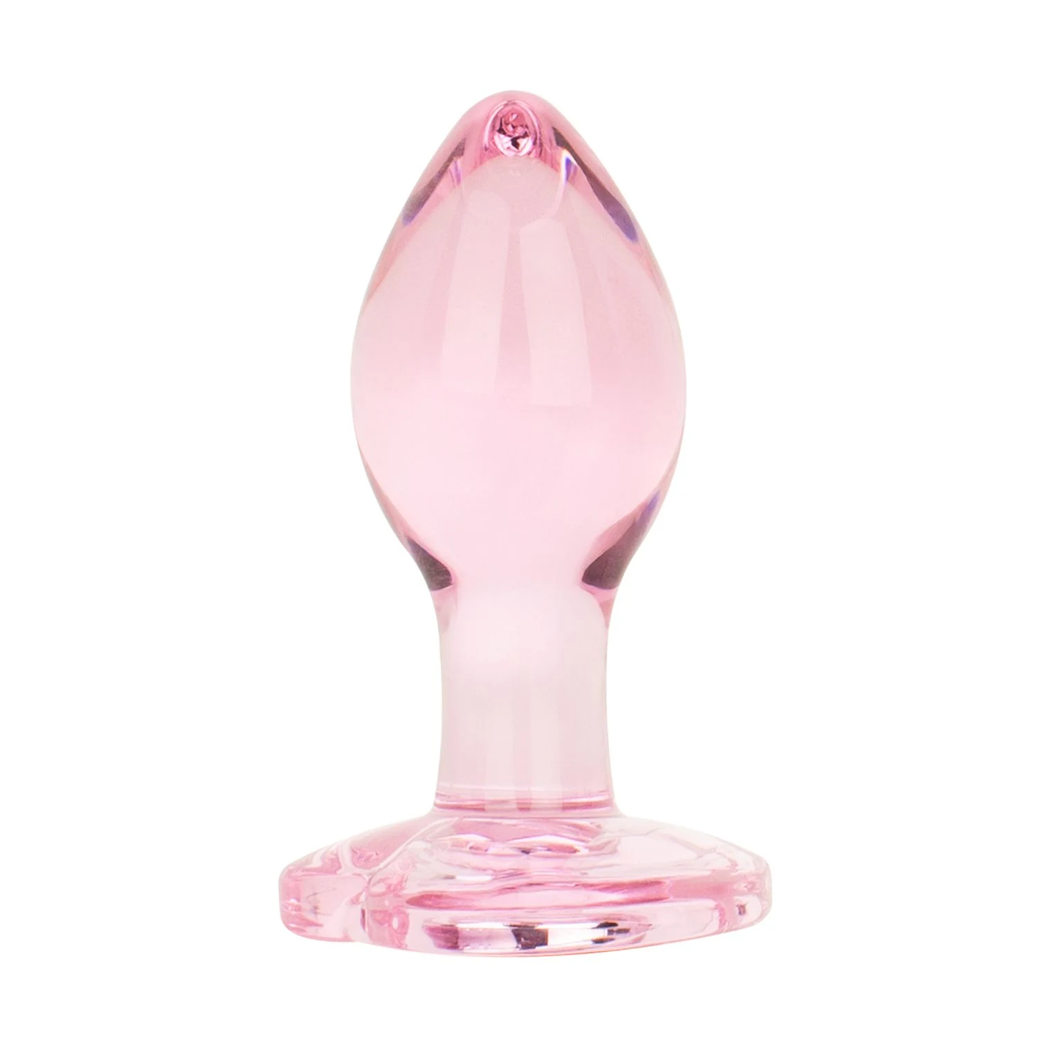 Glas Analplug Small rosa mit 27 bis 39 mm Durchmesser