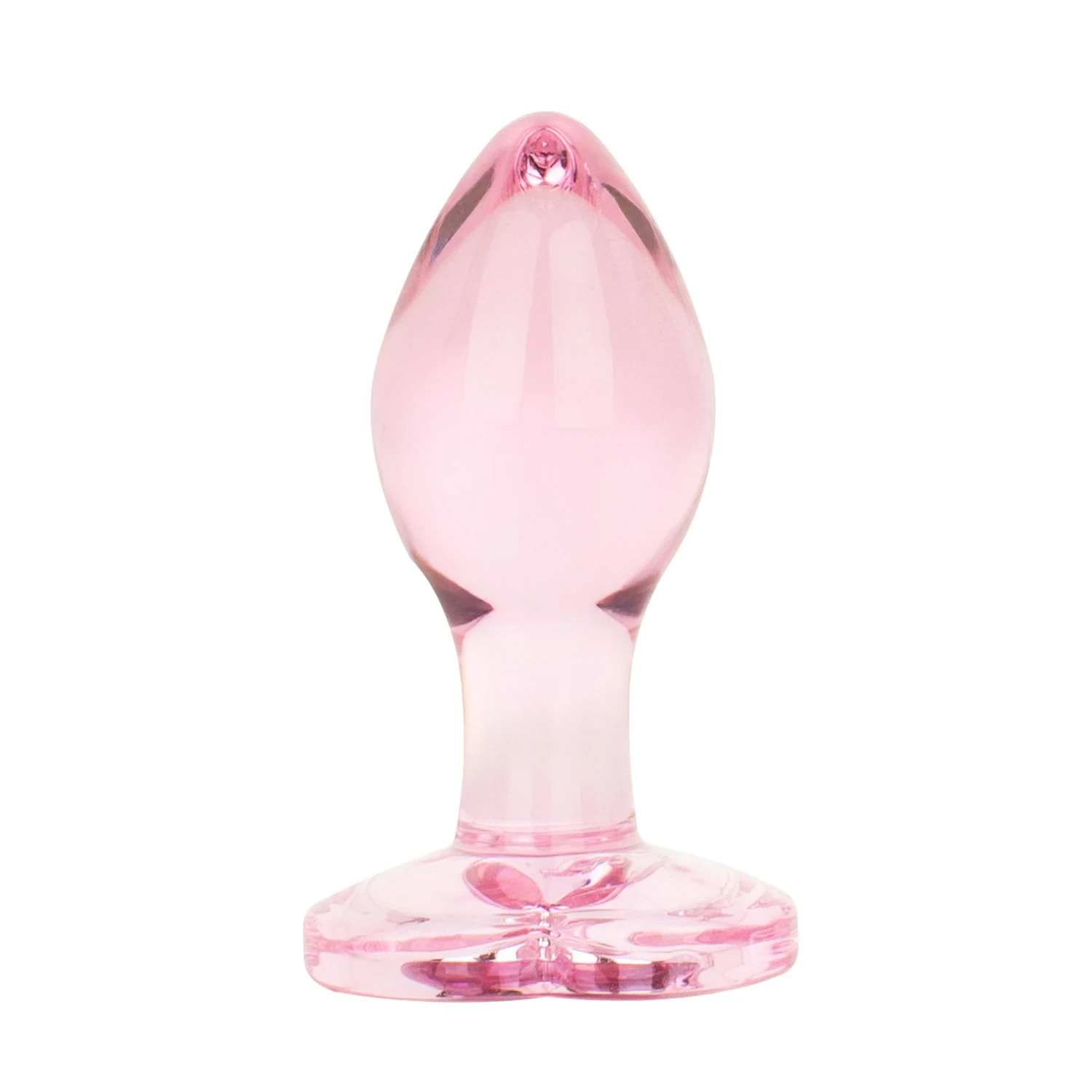 Wasserfester Glas Analplug in Rosa, leicht zu reinigen