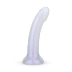 Weißer Meerjungfrau Glitzer Dildo mit Saugnapf, 19 cm lang