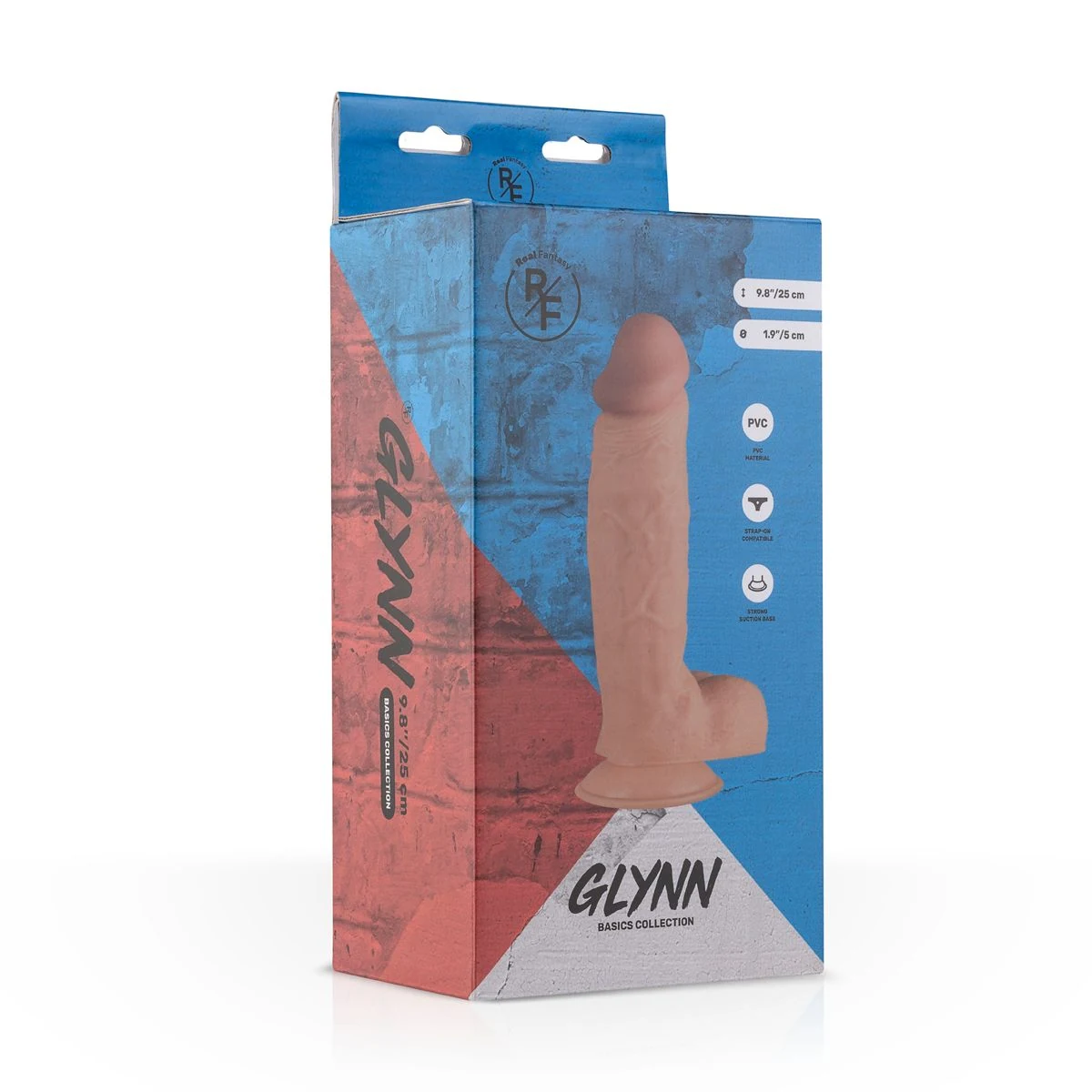Glynn Dildo in Beige, biegsam und wasserfest