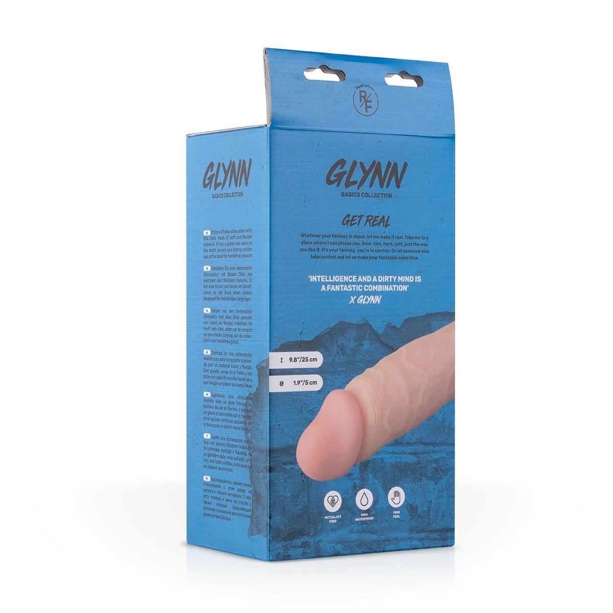 Unisex Dildo Glynn mit Venenstruktur und Saugnapf