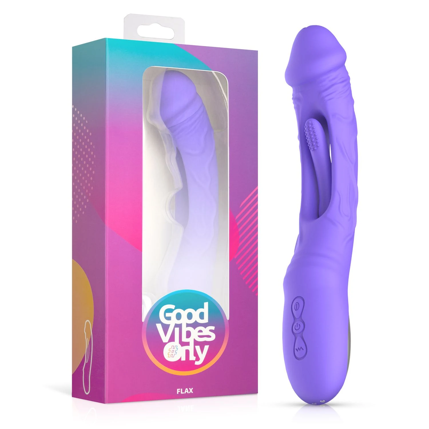 Good Vibes Only Flax G-Punkt Vibrator in Lila mit gebogener Spitze