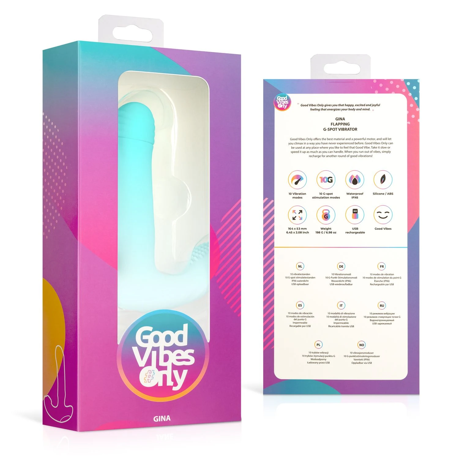 Good Vibes Only Gina GVO019, G-Punkt-Vibrator mit 150 Minuten Aufladezeit