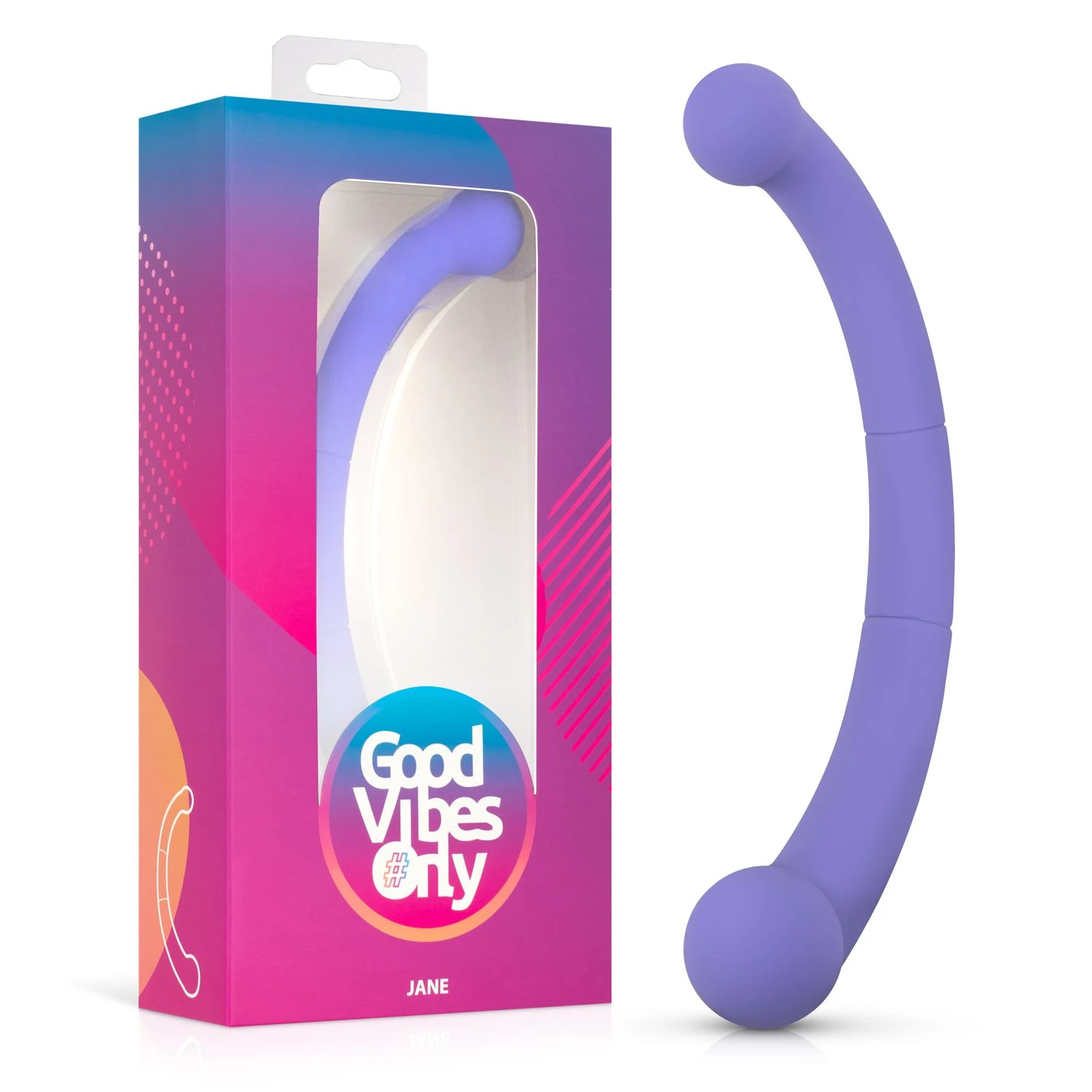 Good Vibes Only Jane Doppelvibrator in Lila mit doppelseitiger Verwendung