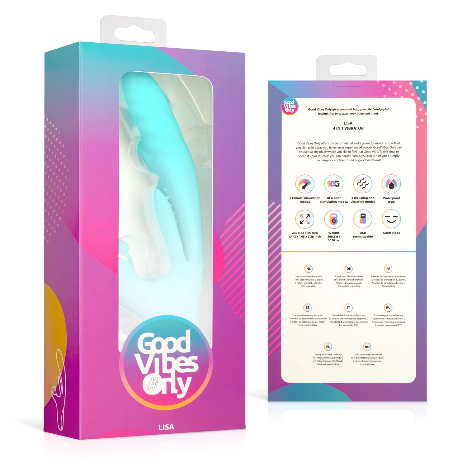 Lisa G-Punkt Vibrator mit weichem Silikon-Design in Türkis