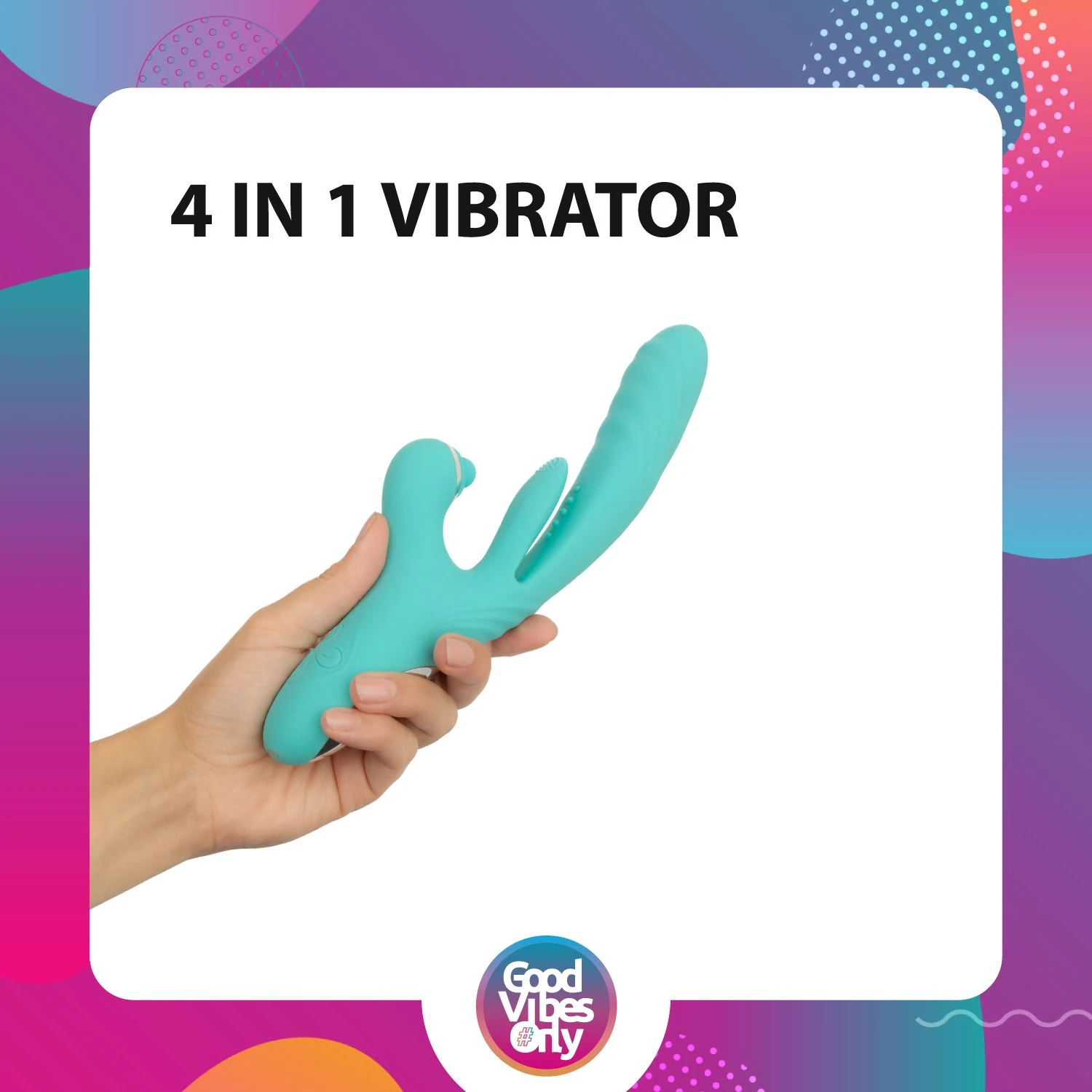 Good Vibes Only Lisa mit Druckknopf-Bedienung und USB-Ladekabel