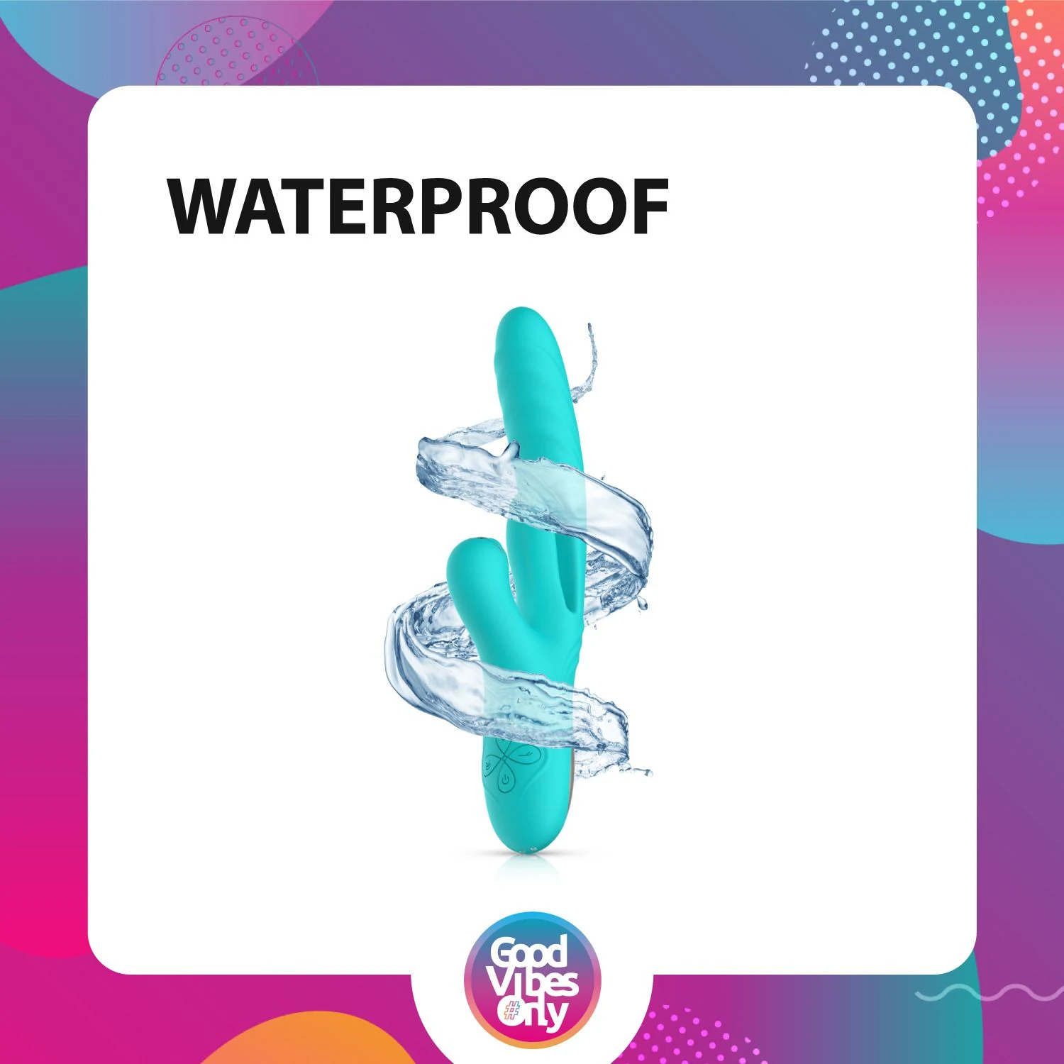 Türkiser G-Punkt Vibrator mit Klitoris-Stimulator von Good Vibes Only