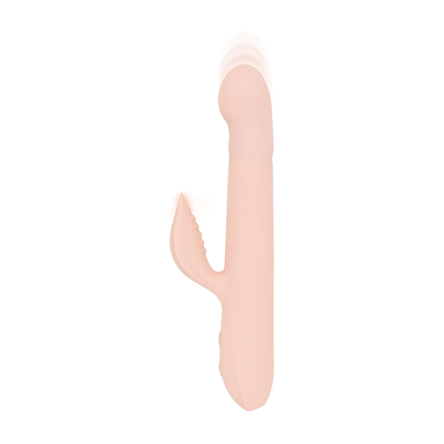 Rosa Shai Vibrator mit gebogenem Schaft und flexiblem Außenarm