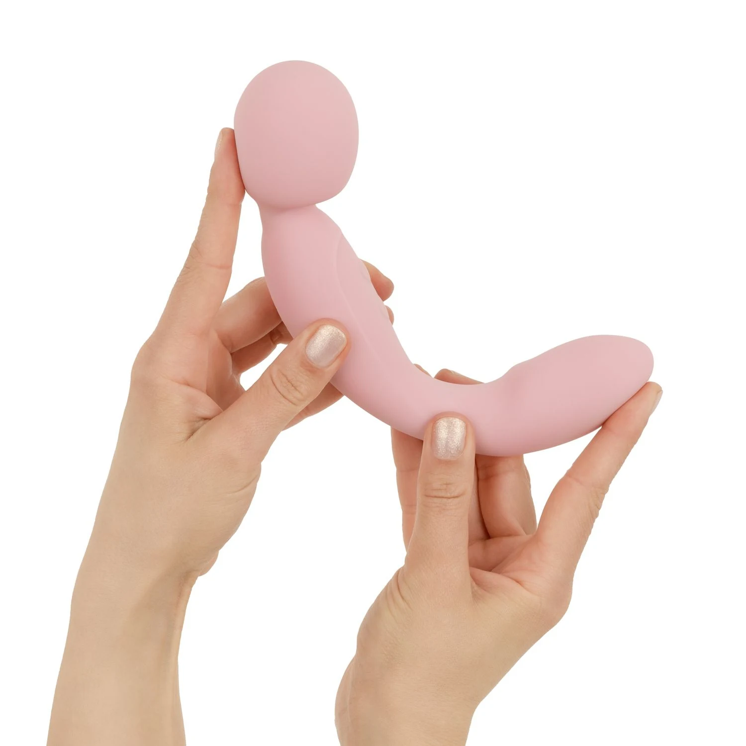 Rosa doppelseitiger Wand Vibrator Simi aus Silikon von Good Vibes Only