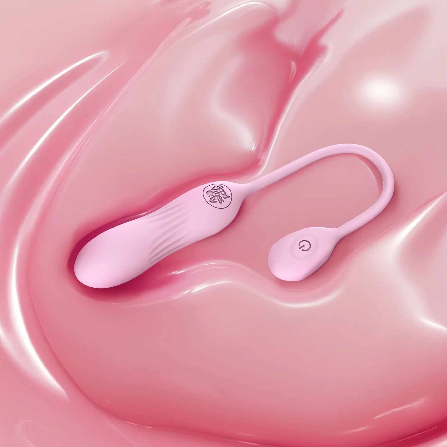 Schlankes Vibro-Ei in Rosa mit Einführtiefe 176 mm und Länge 210 mm