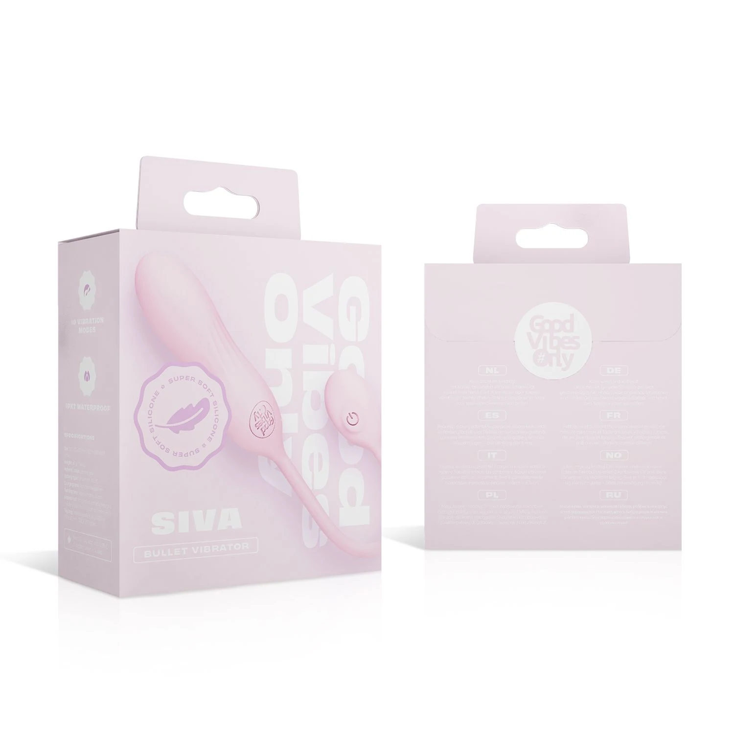 Good Vibes Only Siva Vibro-Ei mit weichem Stoffbeutel zur Aufbewahrung