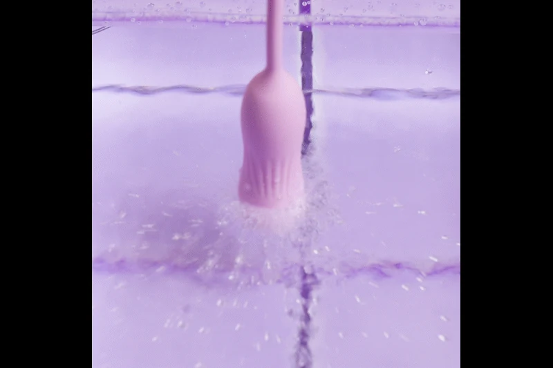 Vibro-Ei rosa mit Rillenstruktur für präzise Stimulation und sanftes Einführen