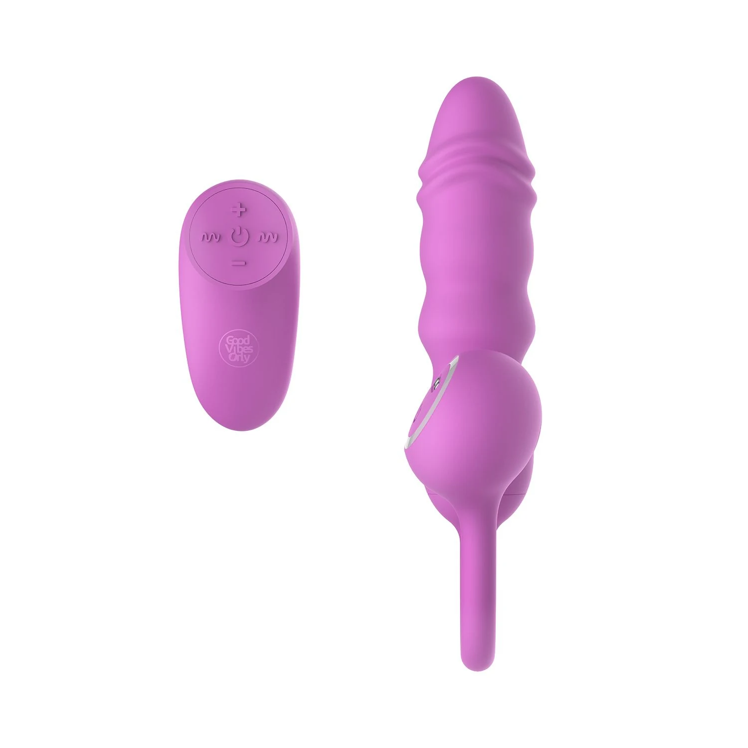 Thrusting Bullet Remote Rosa mit Stoß- und Vibrationsmodus