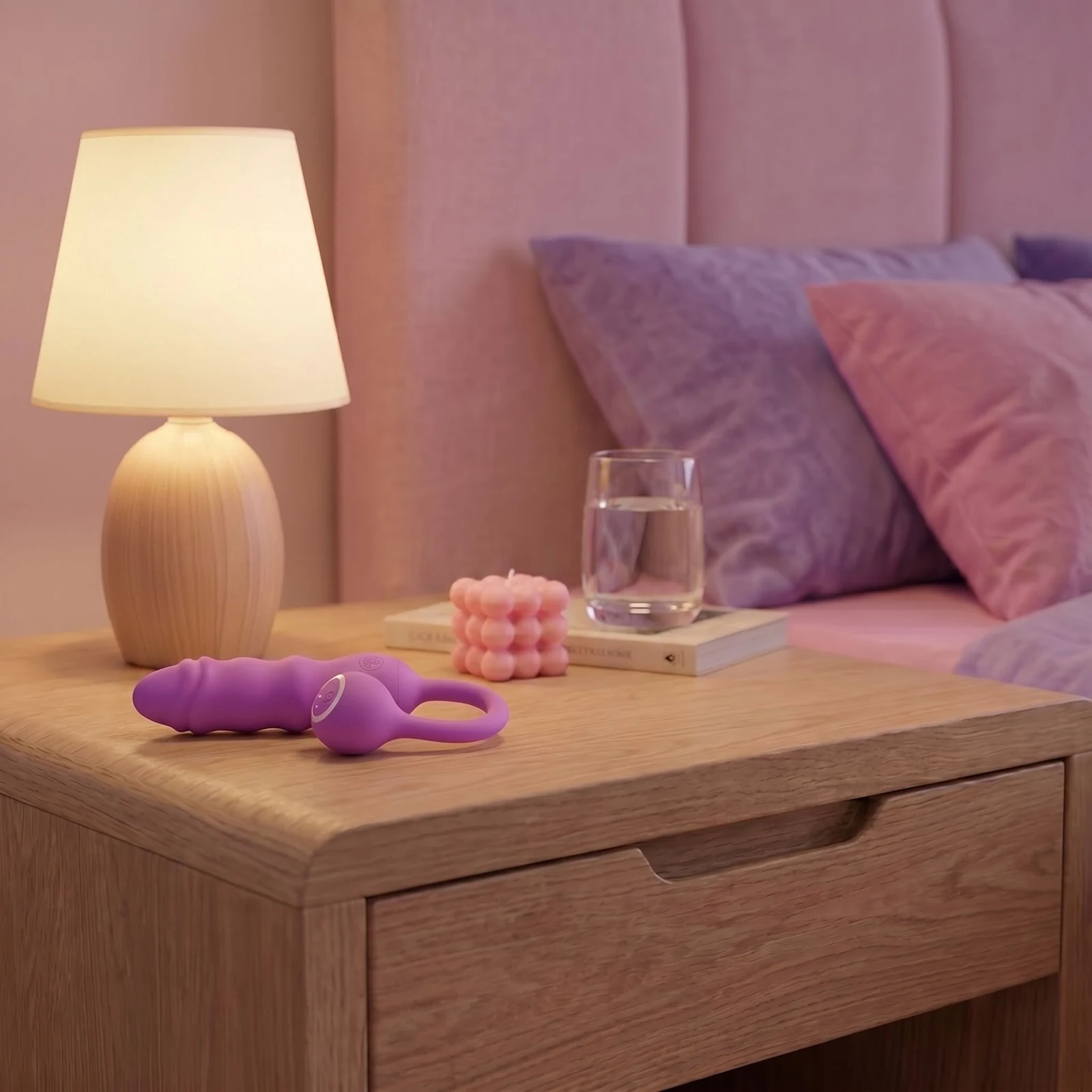 Rosa Bullet Vibrator mit verstellbarer Vibration und Thrusting-Funktion
