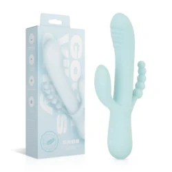 Good Vibes Only Triple Stimulation Vibrator in Blau aus Silikon