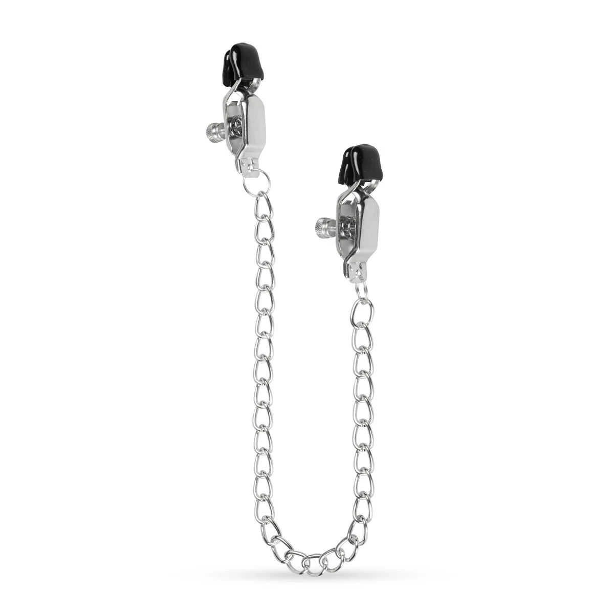 Große Nippelklemmen mit Kette in Silber von Toys Fetish Collection