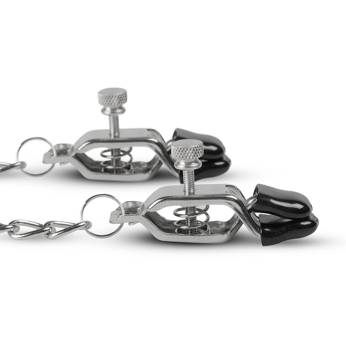Robuste Nippelklemmen in Silber mit extra breiten Spitzen