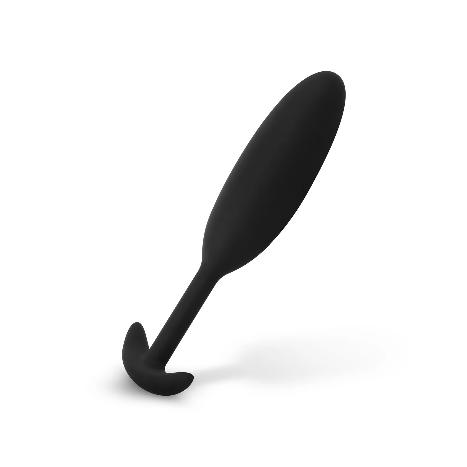 Oval geformter Analplug in Schwarz für unisex Nutzung