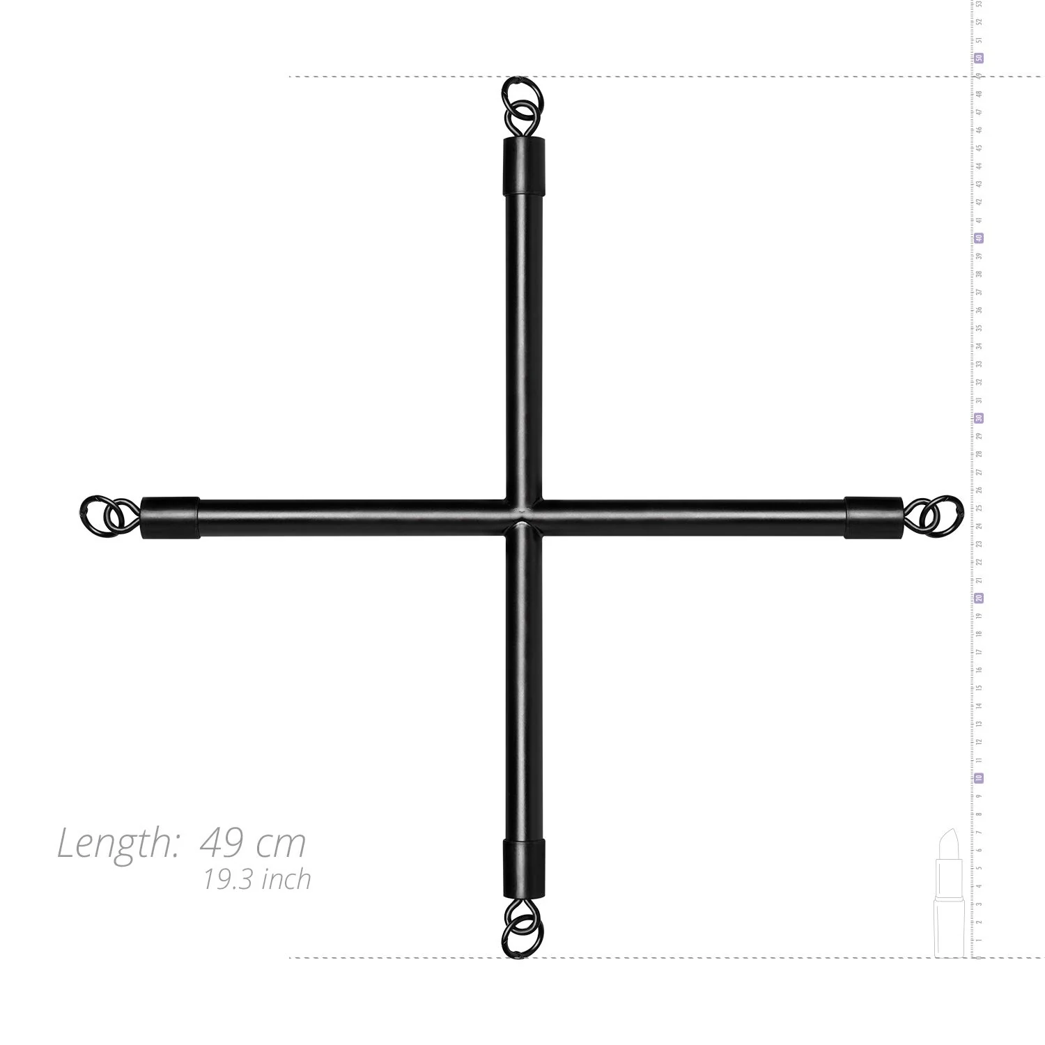 Bedroom Fantasies Hog Tie Kreuzstange mit Fesseln, 41 bis 62 cm verstellbar