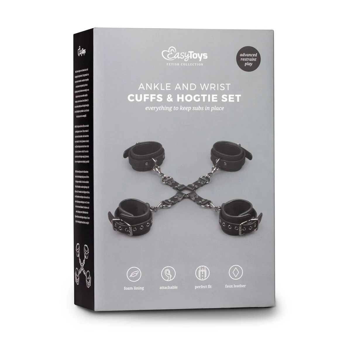 Toys Fetish Hogtie Fessel-Set Schwarz für unisex Bondage-Spiel
