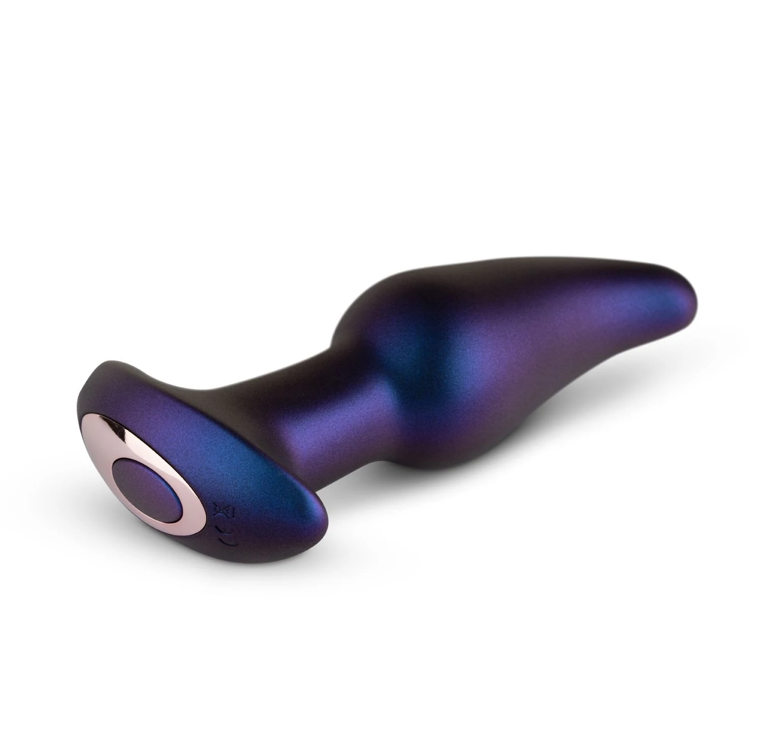 Lila Analplug mit 43 mm maximalem Durchmesser und 110 mm Einführtiefe