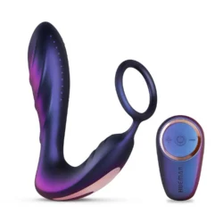 Hueman Black Hole Analvibrator mit Penisring in Lila