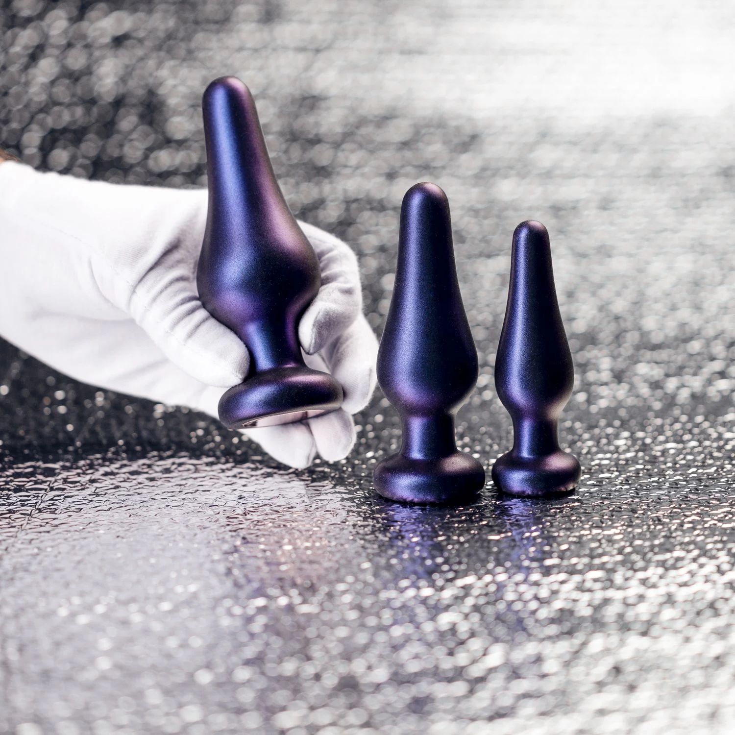 Analplug-Set aus Silikon mit maximalem Durchmesser bis 4,6 cm