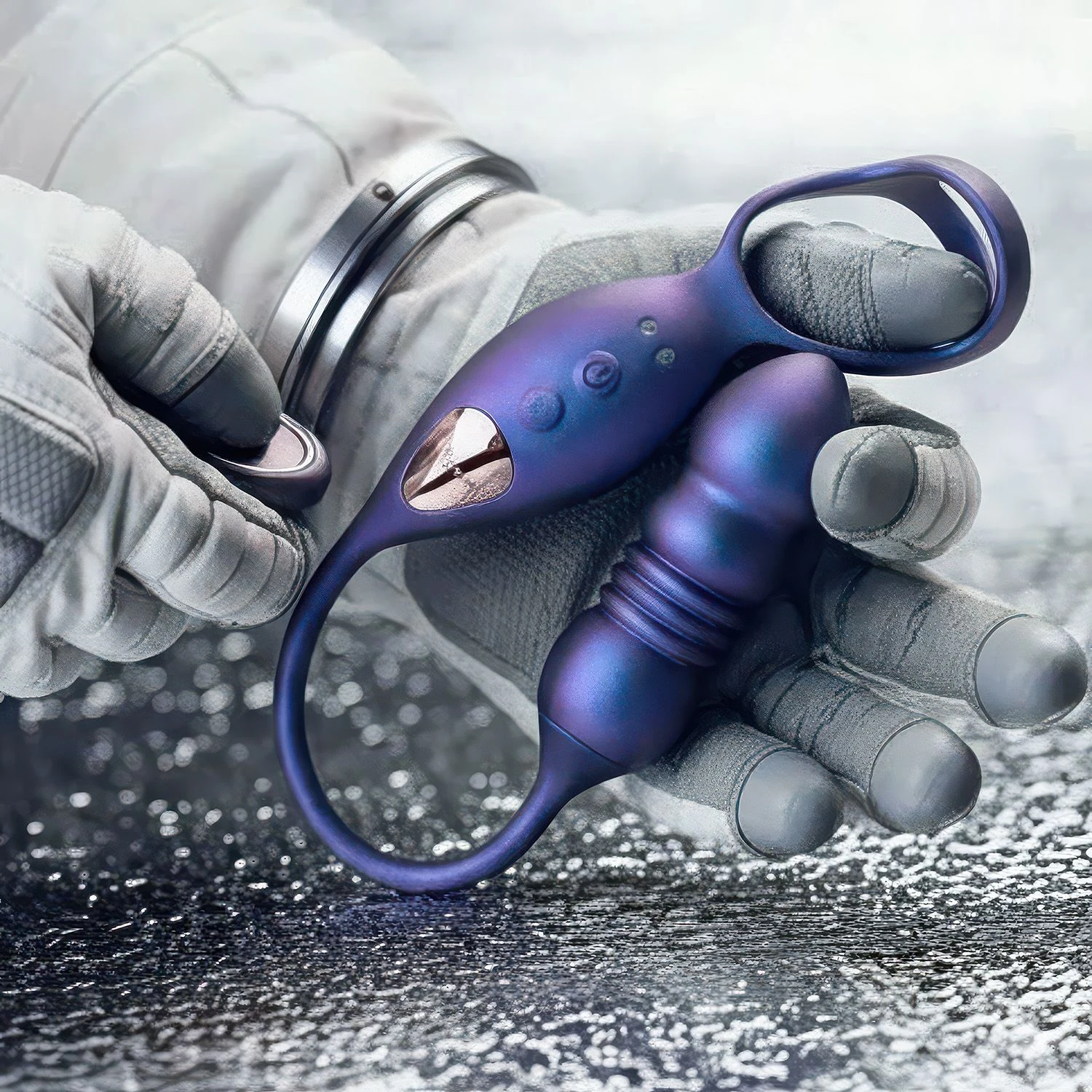 Wasserresistenter Hueman Prostatastimulator mit Penisring