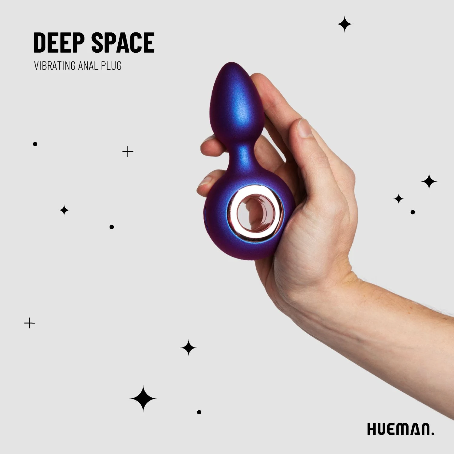 Lila Analplug von Hueman aus Silikon mit spitz zulaufender Spitze