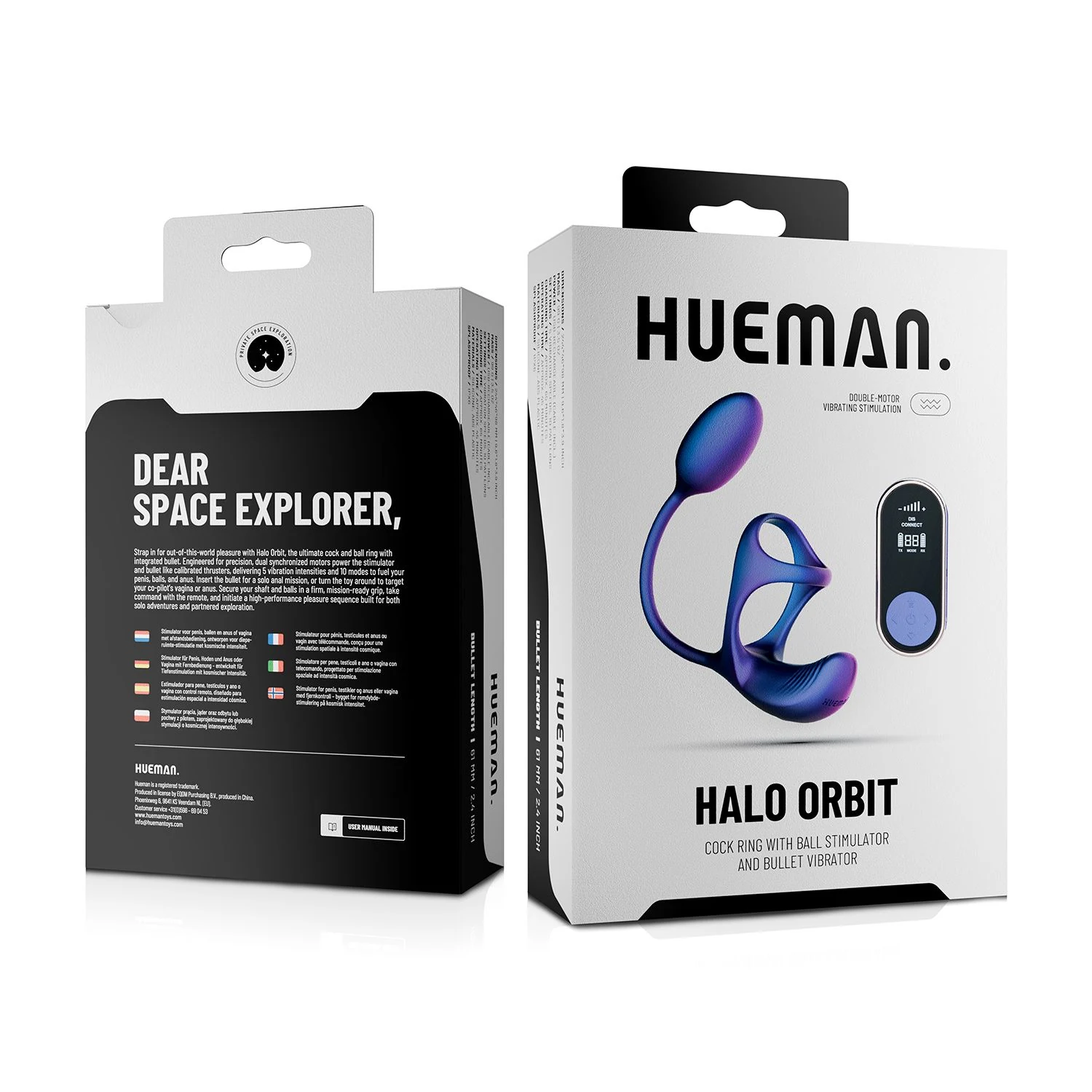 Hueman Halo Orbit lila mit ergonomischem Ring und rundum stimulierender Vibration