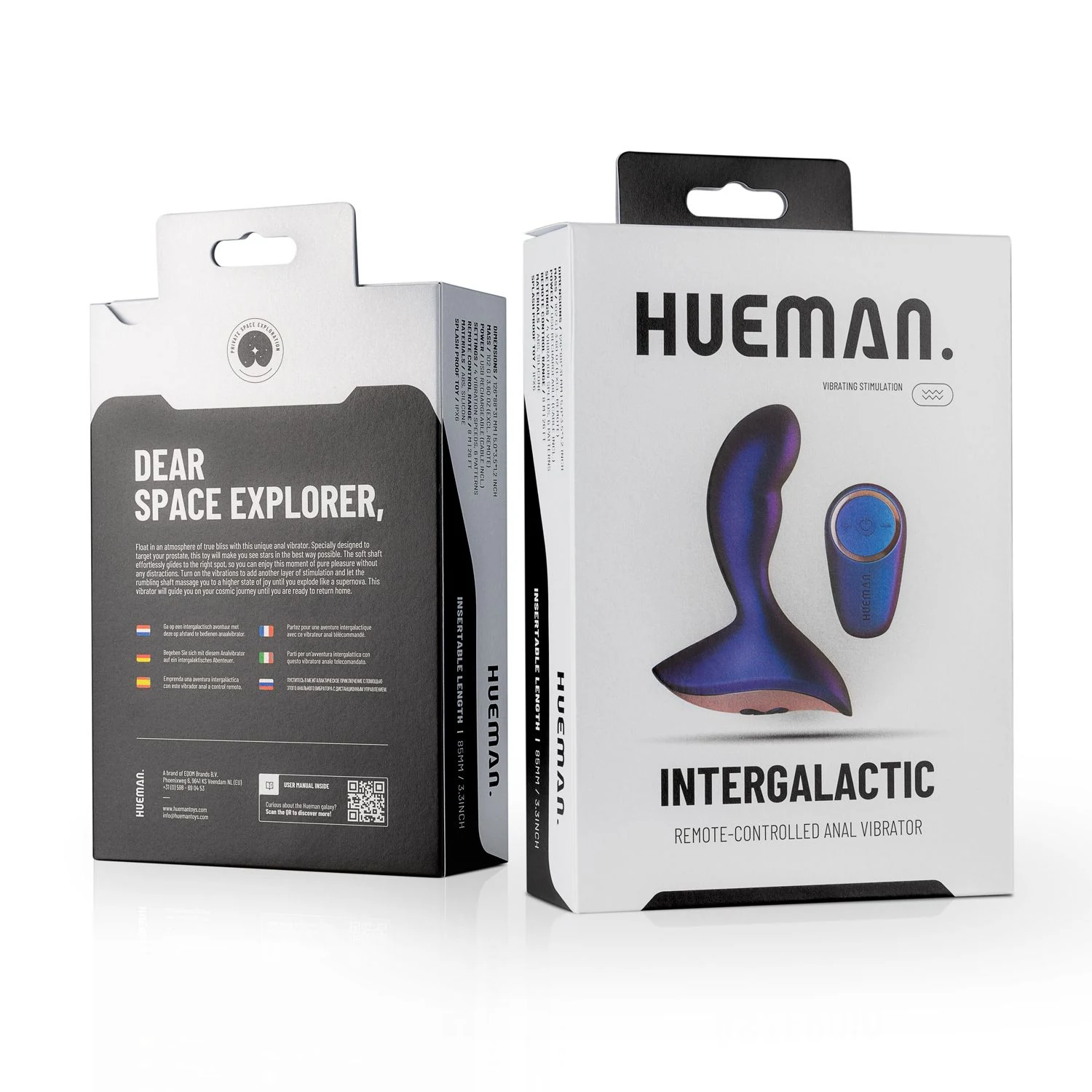 Hueman Intergalactic Prostata Vibrator geeignet für Gleitmittel auf Wasserbasis