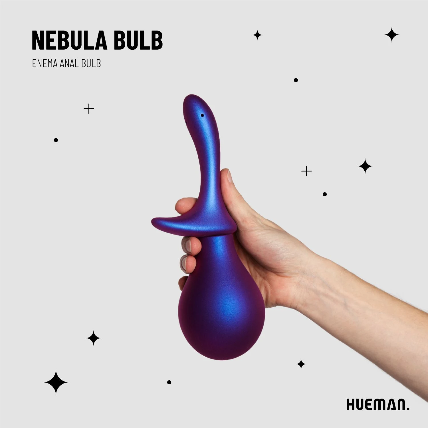 Lila Silikon-Analdusche Hueman Nebula Bulb für hygienische Vorbereitung