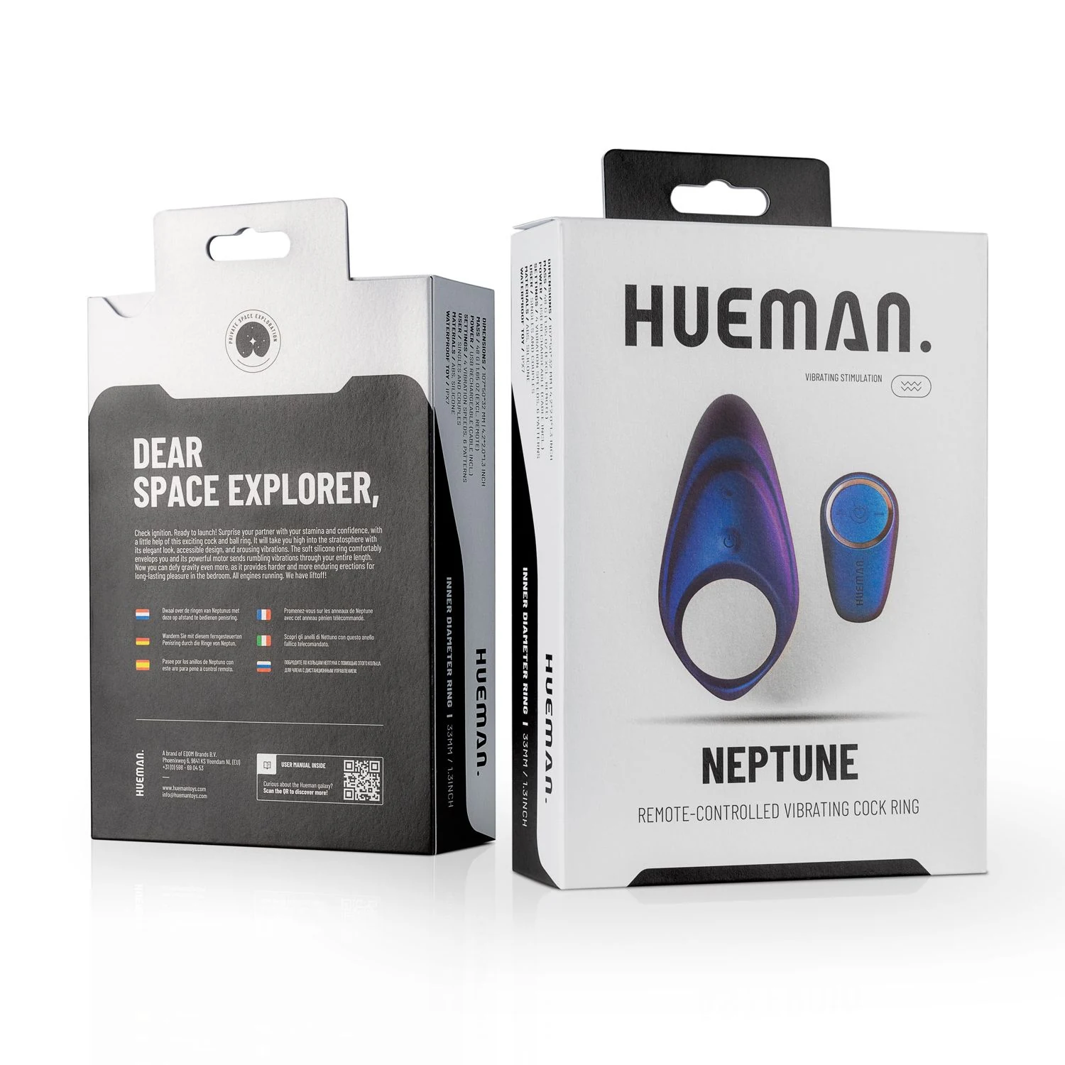 Hueman Neptune vibrierender Penisring mit USB-Power und 60 Minuten Laufzeit