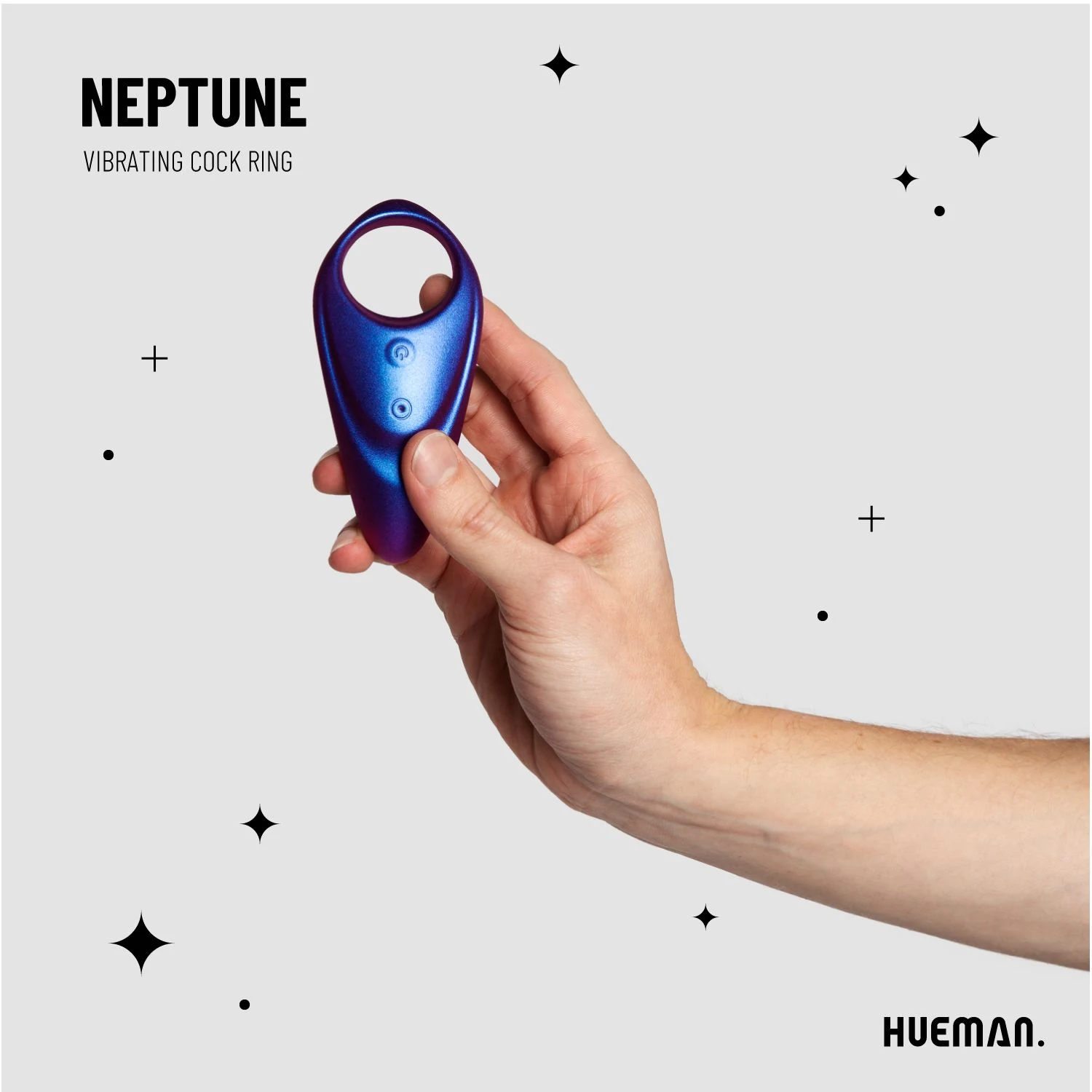 Hueman Neptune Penisring für ihn mit elastischem Ring und Vibration